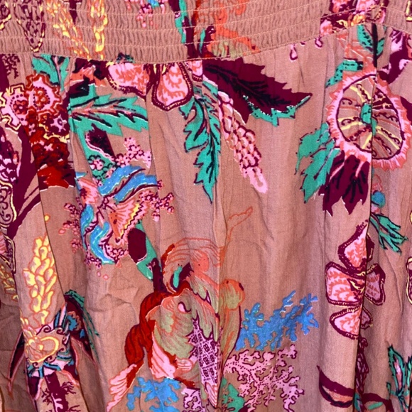 Anthropologie Floral Maxi Dress - Pink and Blue - Picture 8 of 14